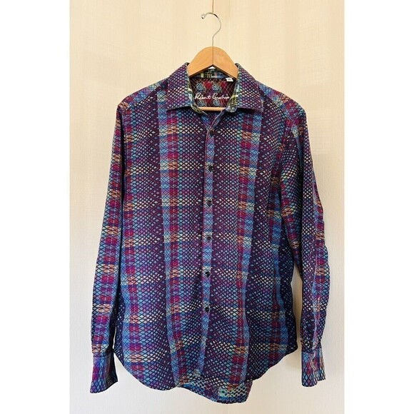 Robert Graham Other - Robert Graham Classic Fit Albert Finney Jacquard Sport Shirt L Button Up Blue